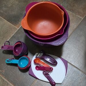 KitchenAid Mixing Bowl and Measuring Set - Purple and Orange